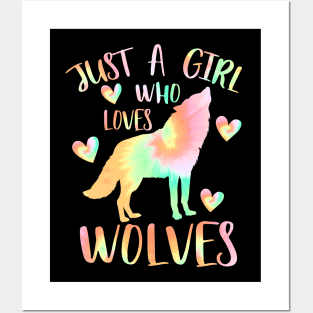 just a girl who loves wolves Posters and Art